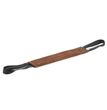 Bőr ütőzsák lapos, 30 cm hosszú - 2 fogós