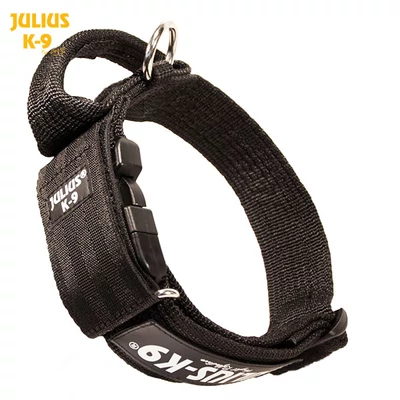 K9® biztonsági zárral ellátott nyakörv fogantyúval és cserélhető felirattal