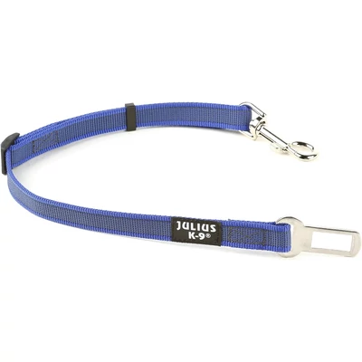 Biztonsági öv adapterben - rögzíthető autós póráz kék