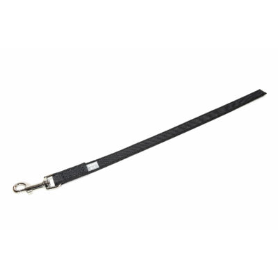 Color & Gray® póráz, fekete-szürke, 14 mm széles, 0,45 m hosszú, fogó nélkül
